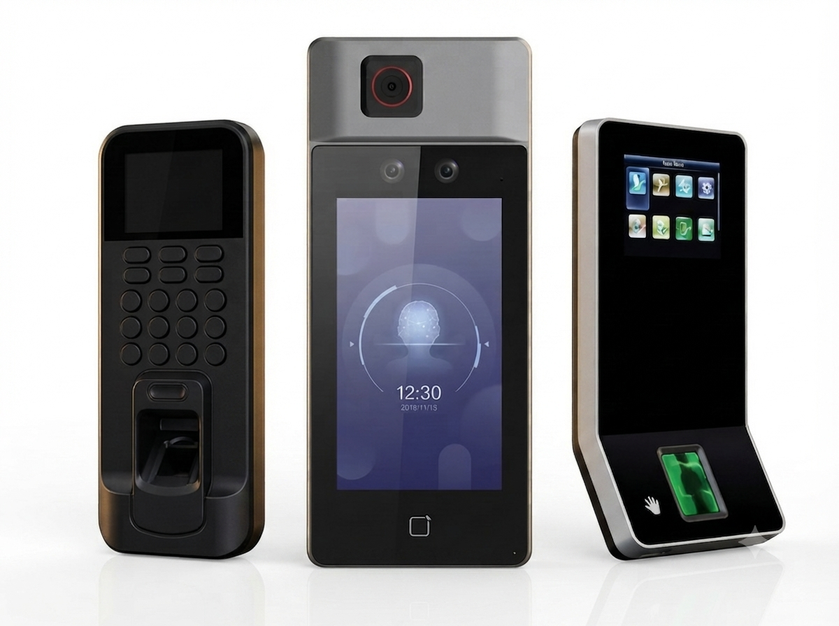 Fingerprint and face recognition access control terminal for doors and turnstiles