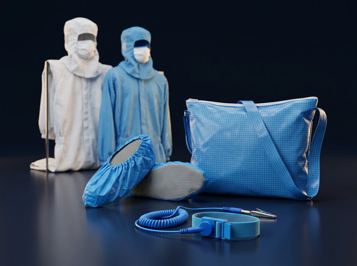 Cleanroom and ESD consumables including antistatic bags, ESD gloves and cleanroom swabs