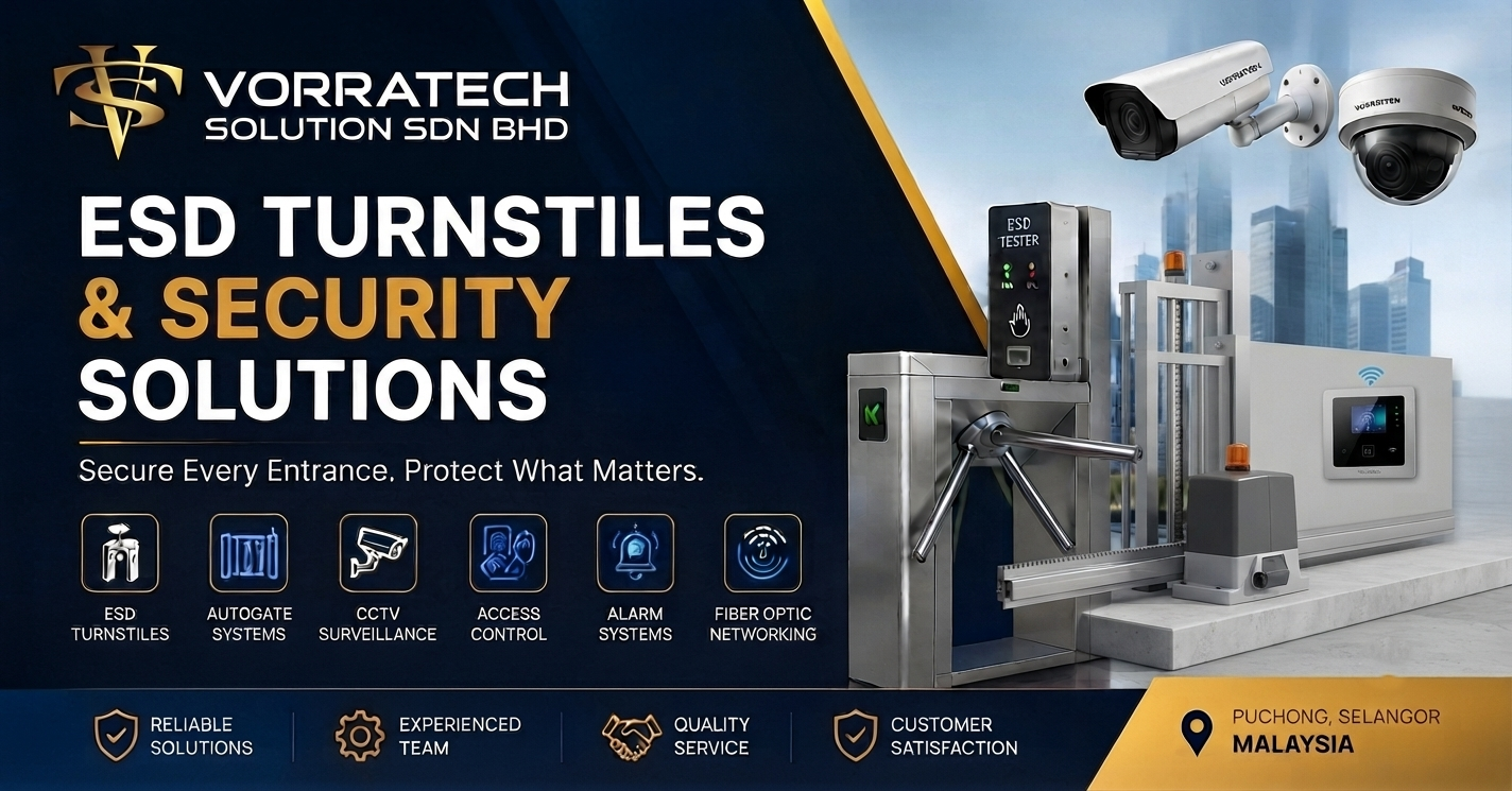 ESD turnstile system for electronics manufacturing and access control in Malaysia